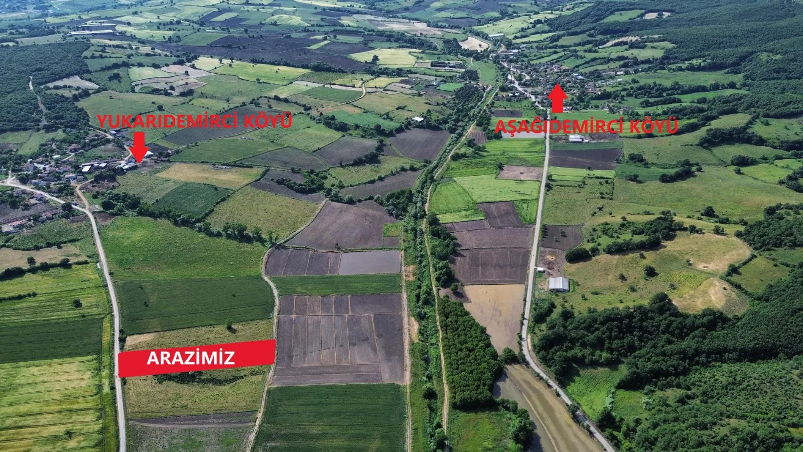 BİGA YUKARIDEMİRCİ'DE OTOYOL VE KÖYE YAKIN 4144 M2 SATILIK TARLA